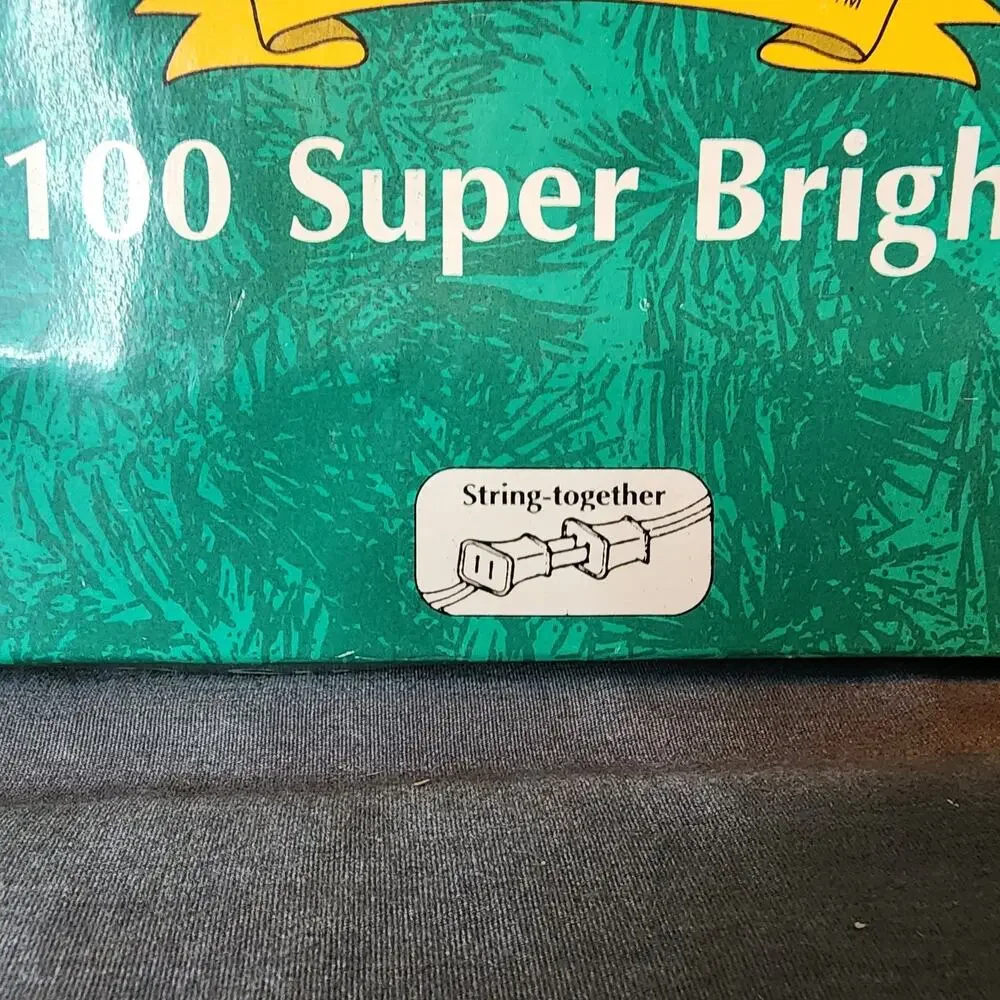Trim A Home Christmas String Lights Heavy Duty Super Brights 100 Multi Home